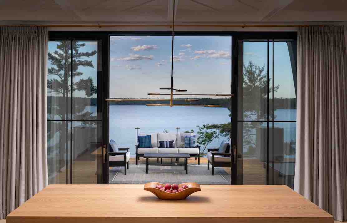 Lakeview open terrace in a luxury home in Muskoka