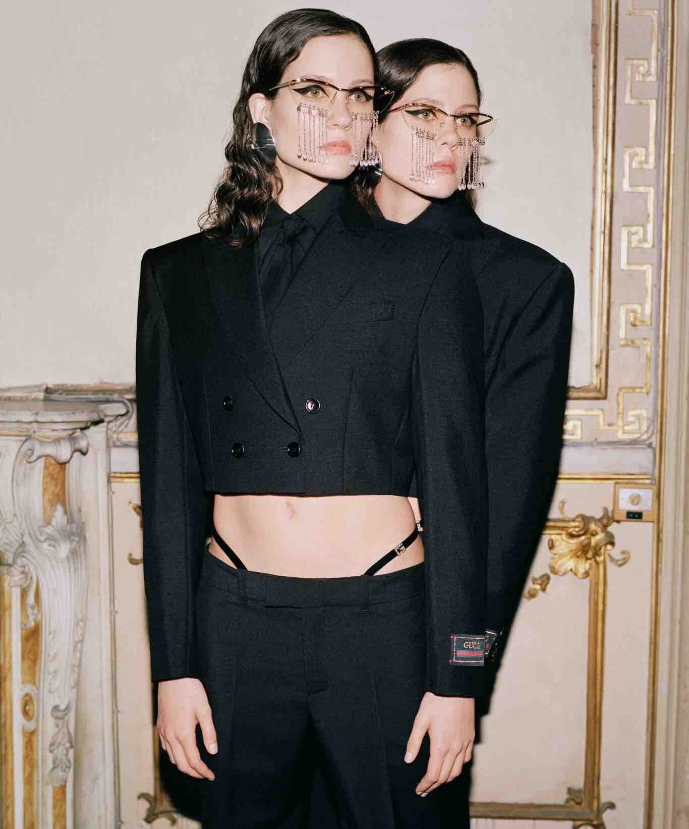Black outfit for two people from Gucci collection