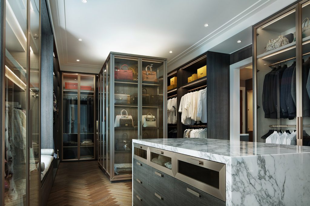 elegant marble dressing room