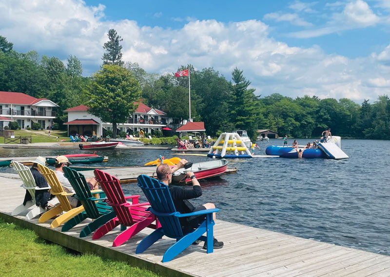 Adirondack Chairs in a Muskoka Familly Resort called Severn Lodge